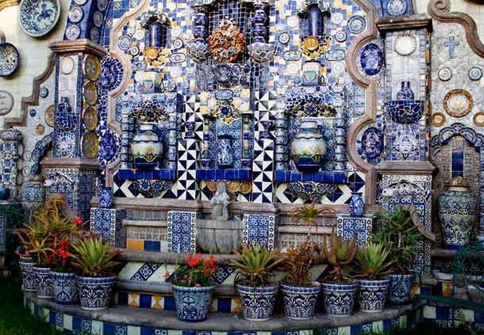 فندق وسبا ومركز مؤتمرات إكستابان دي لا سال ماريوت المظهر الخارجي الصورة A fountain in the garden of the Casa dos Azulejos