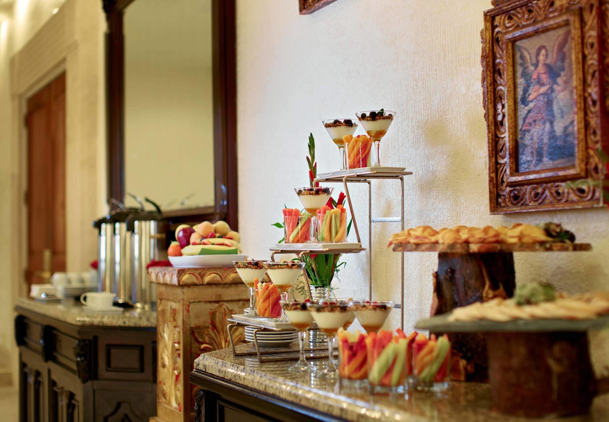 فندق وسبا ومركز مؤتمرات إكستابان دي لا سال ماريوت المظهر الخارجي الصورة A buffet at a hotel